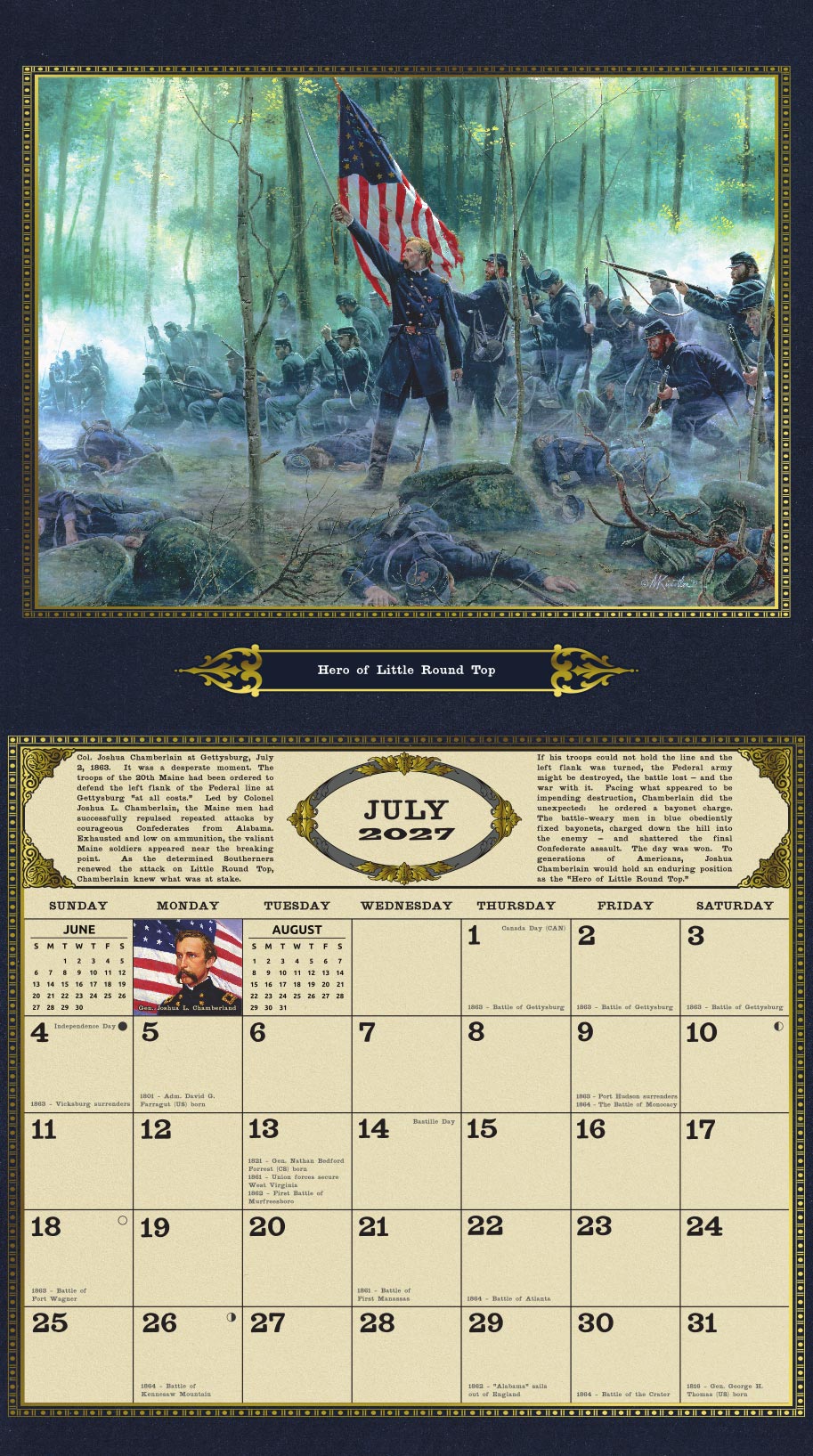 2027 NEW Mort Künstler Civil War Calendar