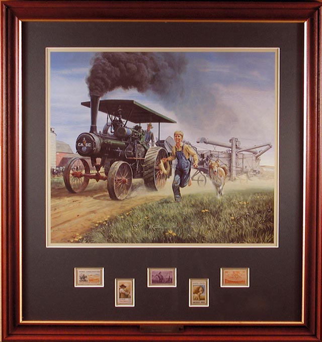 Thresher’s Here! - Philatelic Framed Print