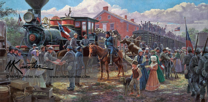 Victory Rode the Rails - limited edition print