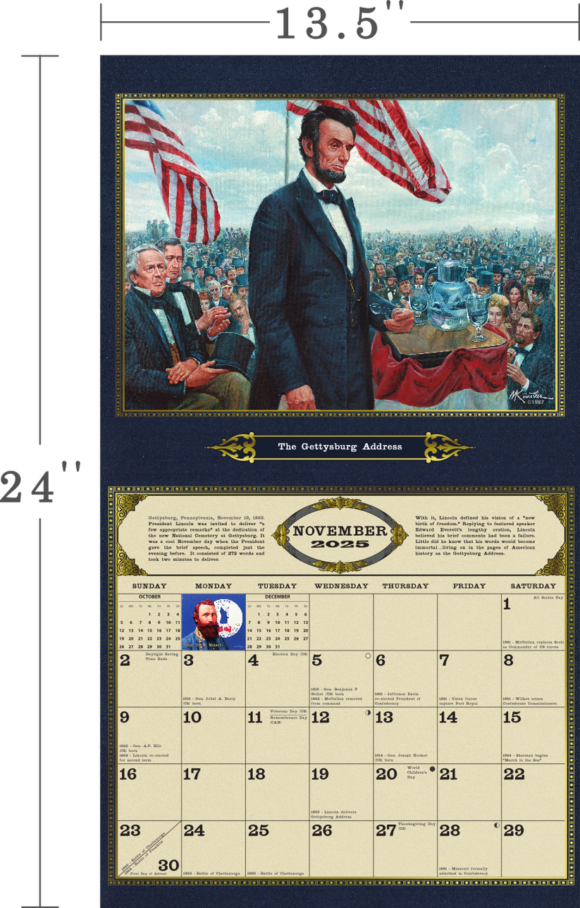 2025 Civil War Calendar The Official Mort Künstler Website