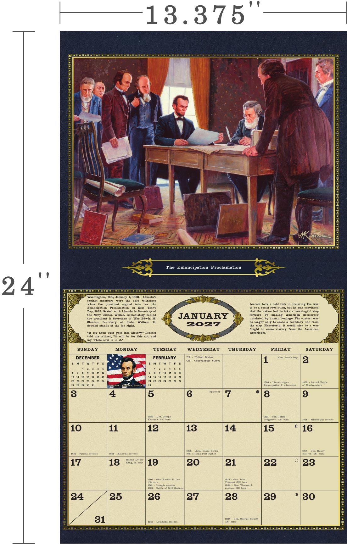 2027 NEW Mort Künstler Civil War Calendar