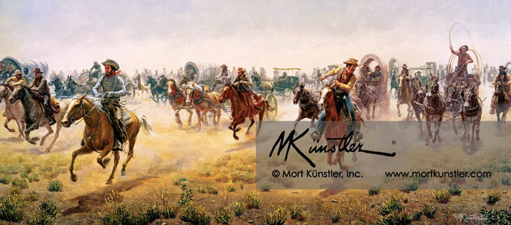 Oklahoma Land Rush - limited edition print